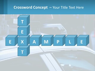 A Police Car With A Red Light On Top Of It PowerPoint Template