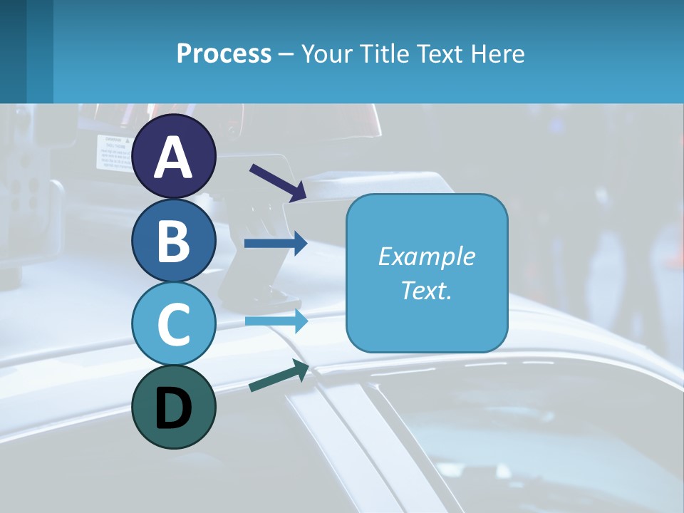 A Police Car With A Red Light On Top Of It PowerPoint Template