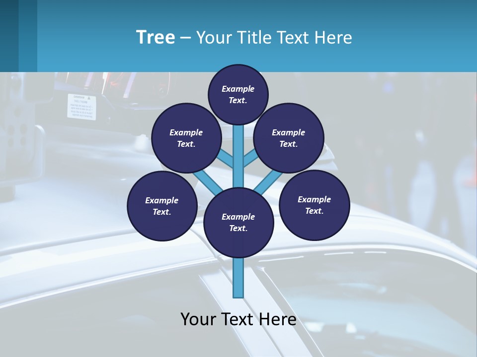 A Police Car With A Red Light On Top Of It PowerPoint Template