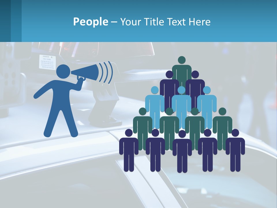 A Police Car With A Red Light On Top Of It PowerPoint Template