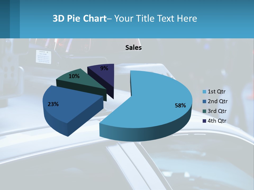 A Police Car With A Red Light On Top Of It PowerPoint Template