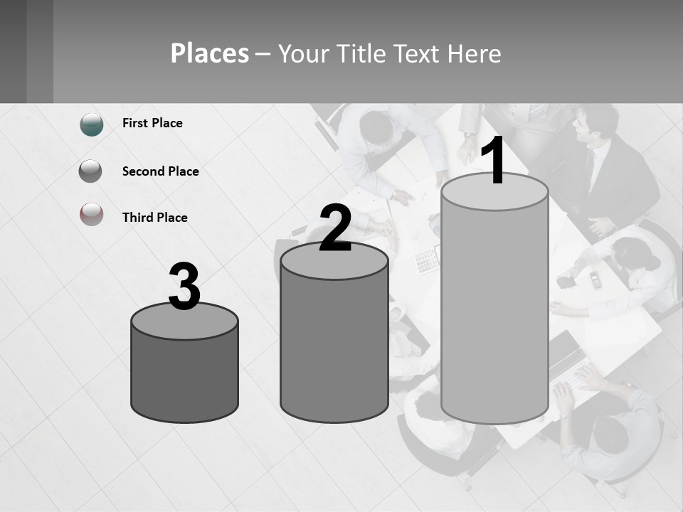 A Group Of People Sitting Around A Table PowerPoint Template