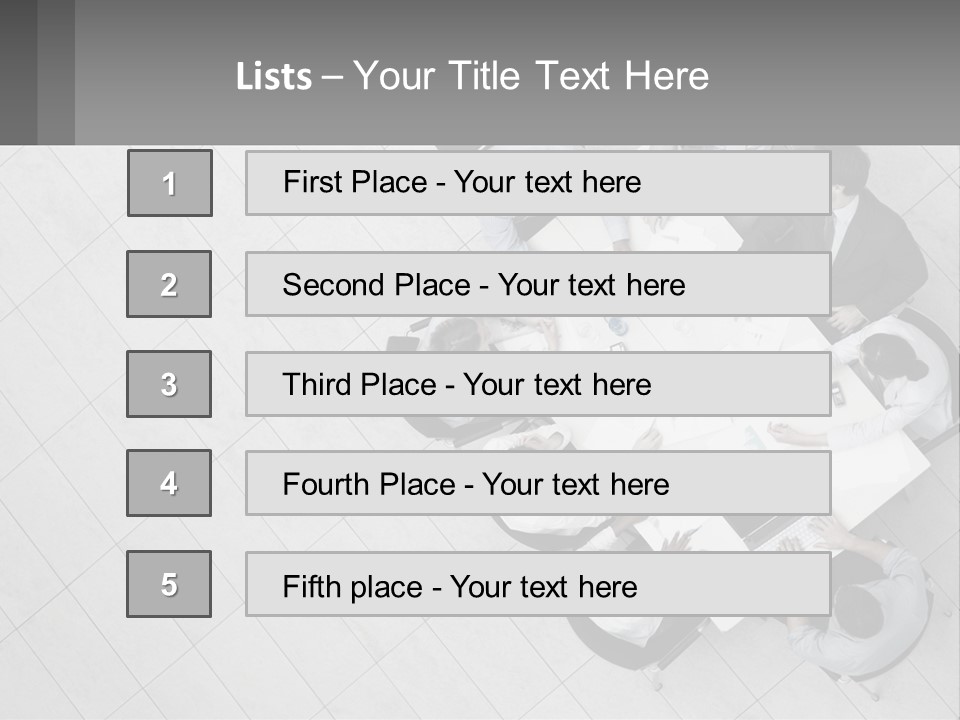 A Group Of People Sitting Around A Table PowerPoint Template