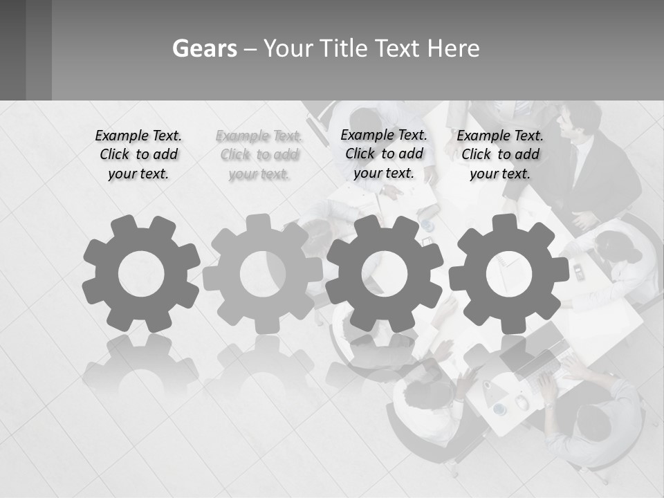 A Group Of People Sitting Around A Table PowerPoint Template