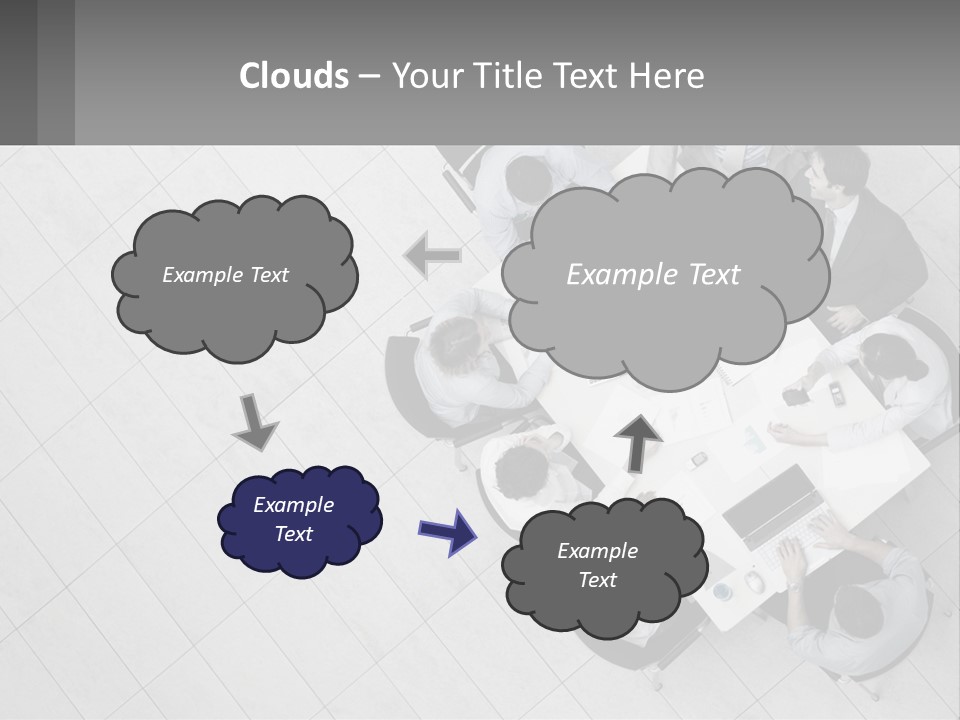 A Group Of People Sitting Around A Table PowerPoint Template