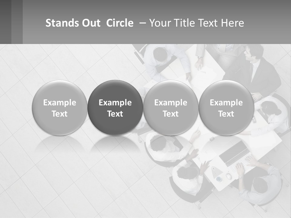 A Group Of People Sitting Around A Table PowerPoint Template