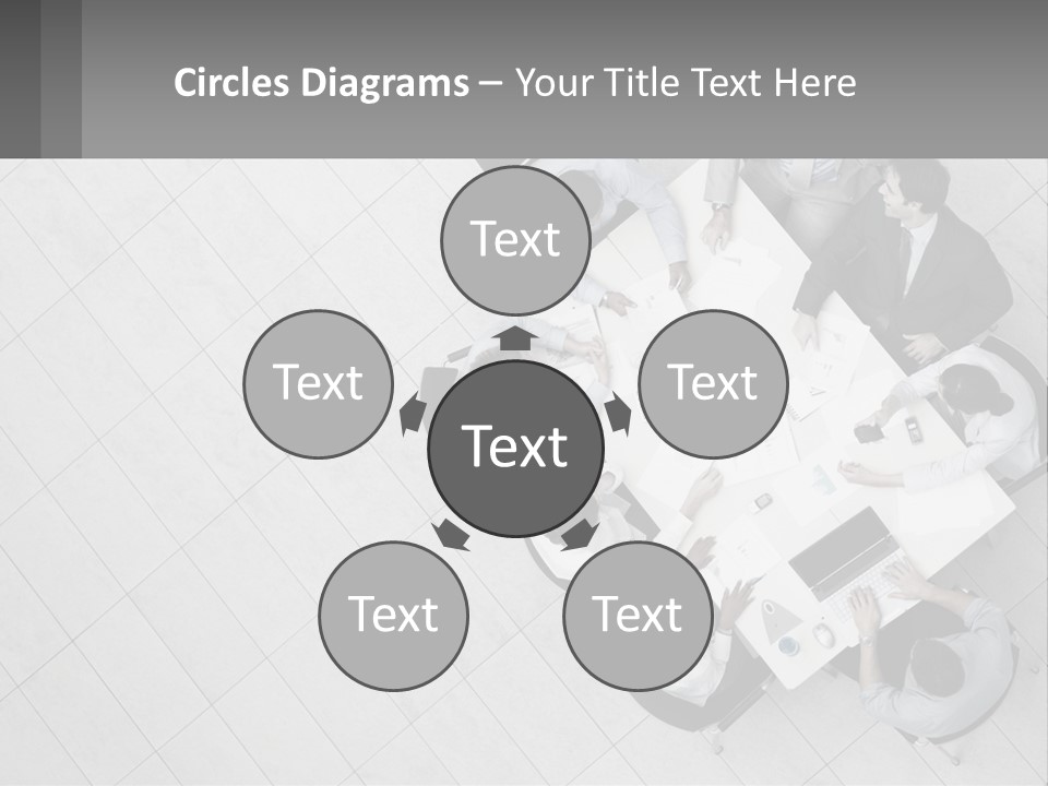 A Group Of People Sitting Around A Table PowerPoint Template