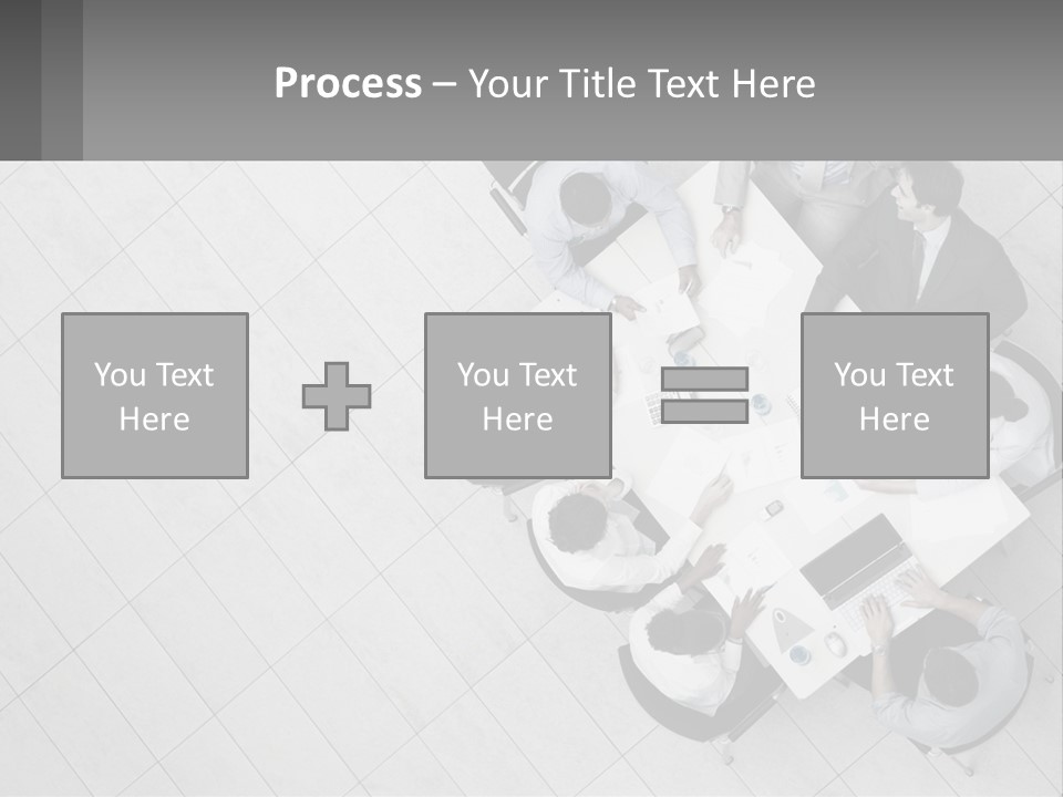 A Group Of People Sitting Around A Table PowerPoint Template