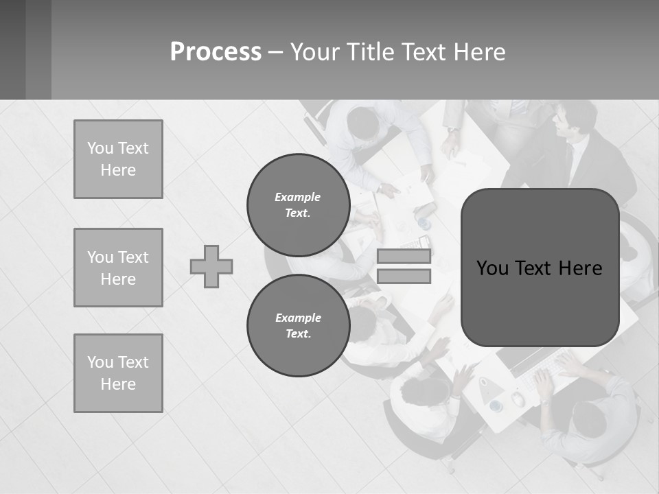A Group Of People Sitting Around A Table PowerPoint Template
