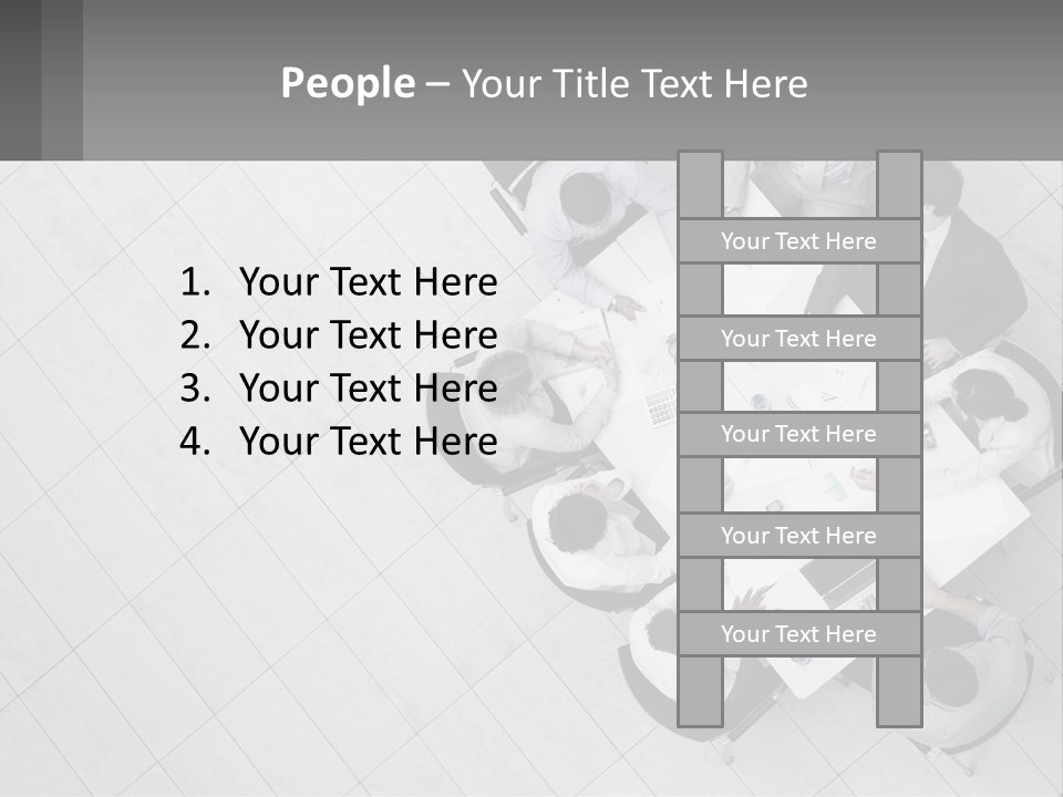 A Group Of People Sitting Around A Table PowerPoint Template