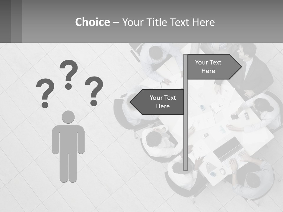 A Group Of People Sitting Around A Table PowerPoint Template