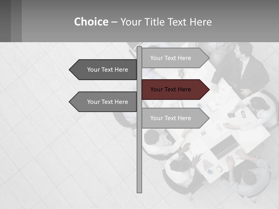 A Group Of People Sitting Around A Table PowerPoint Template