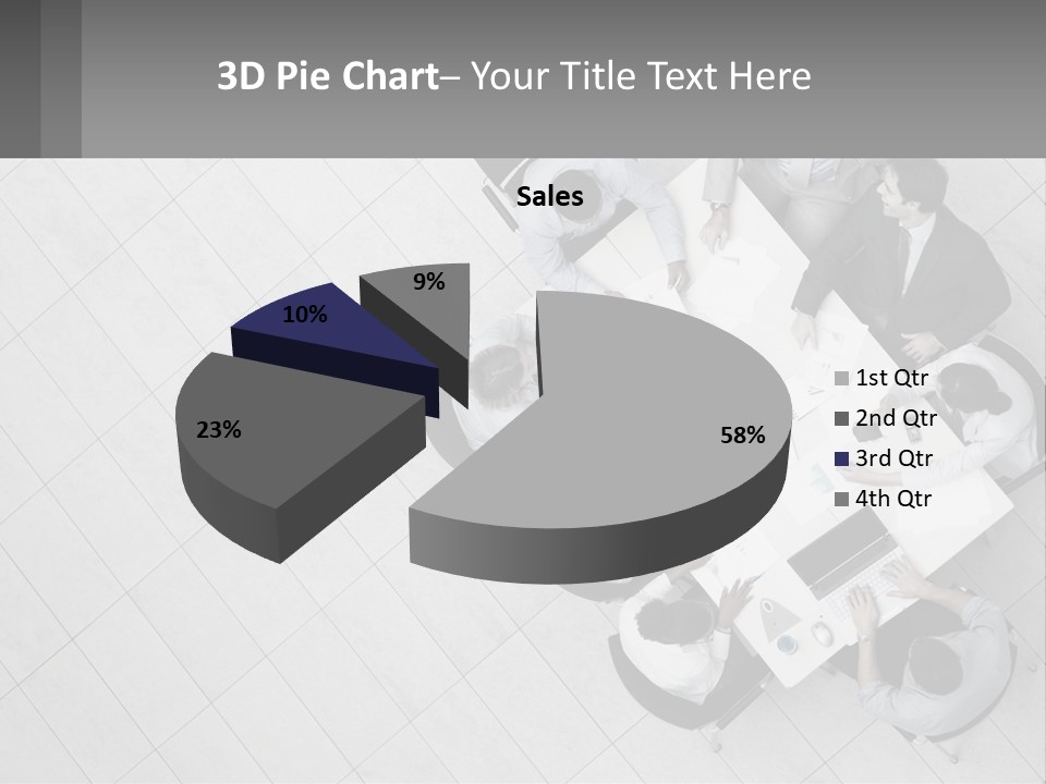 A Group Of People Sitting Around A Table PowerPoint Template