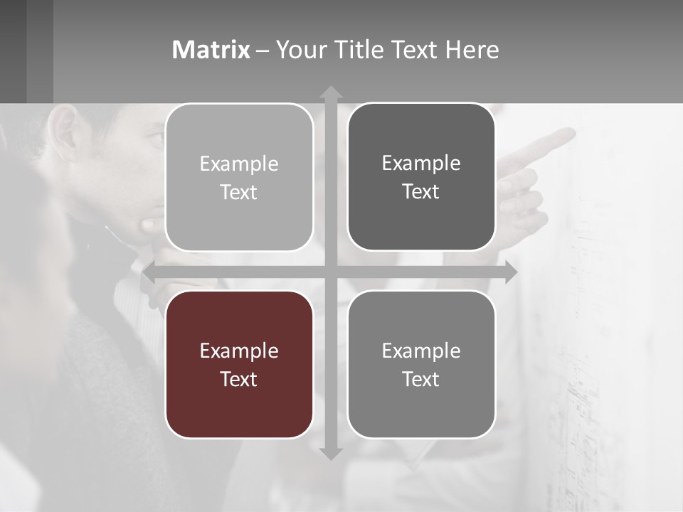 A Group Of People Looking At A Whiteboard PowerPoint Template