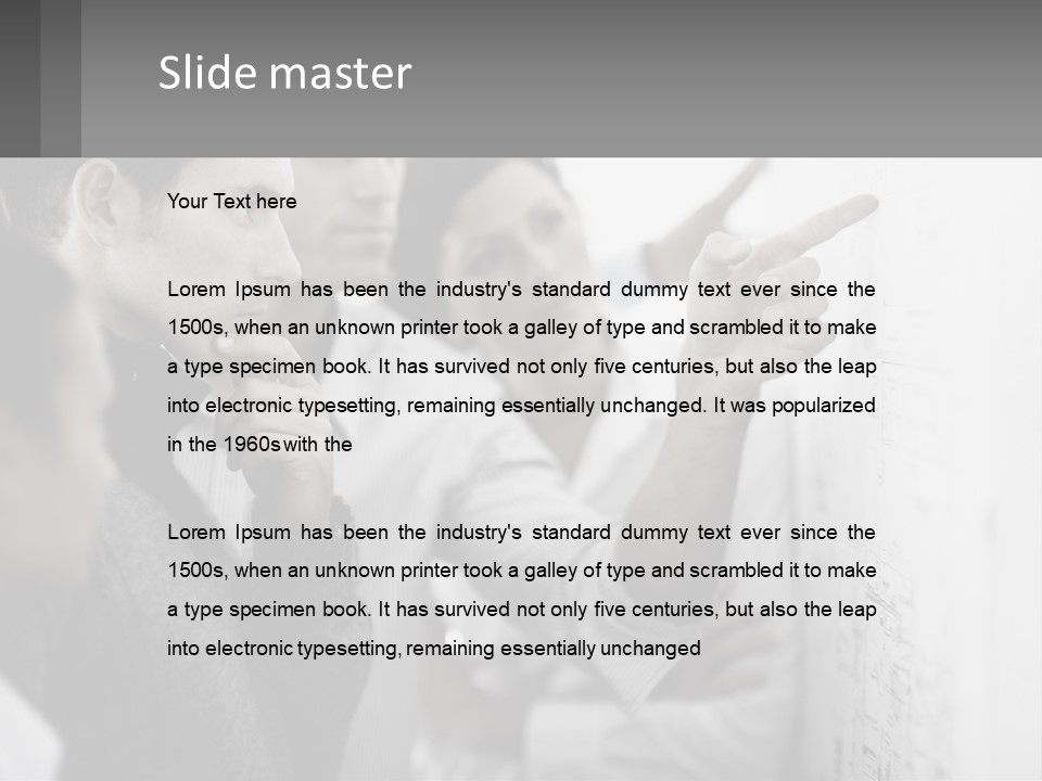 A Group Of People Looking At A Whiteboard PowerPoint Template