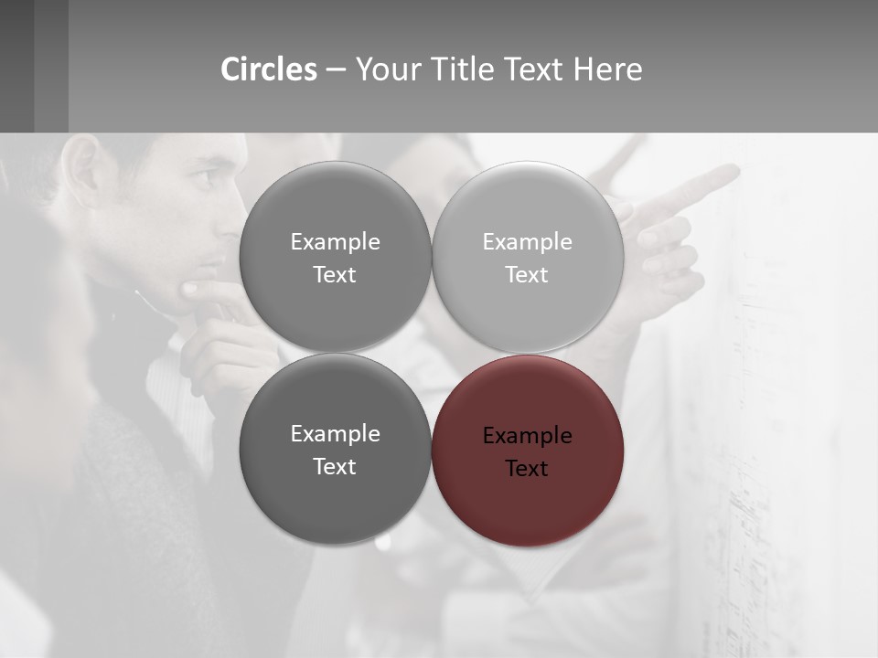 A Group Of People Looking At A Whiteboard PowerPoint Template