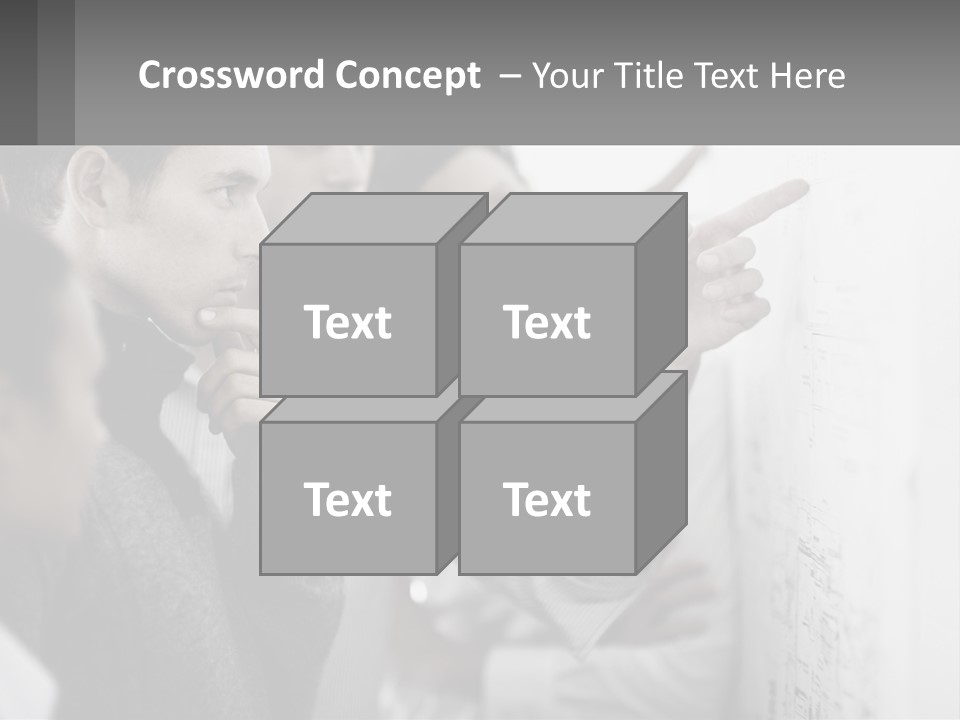 A Group Of People Looking At A Whiteboard PowerPoint Template