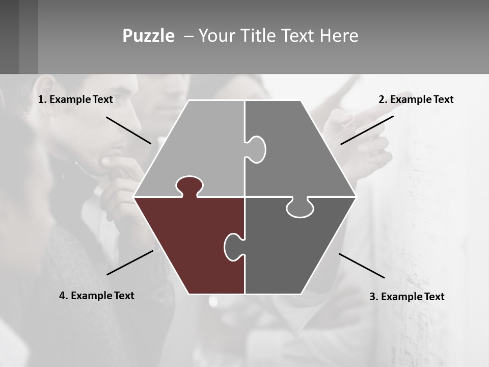 A Group Of People Looking At A Whiteboard PowerPoint Template