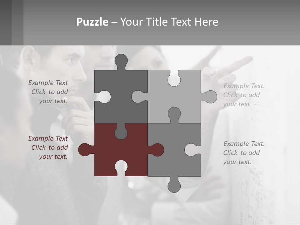 A Group Of People Looking At A Whiteboard PowerPoint Template