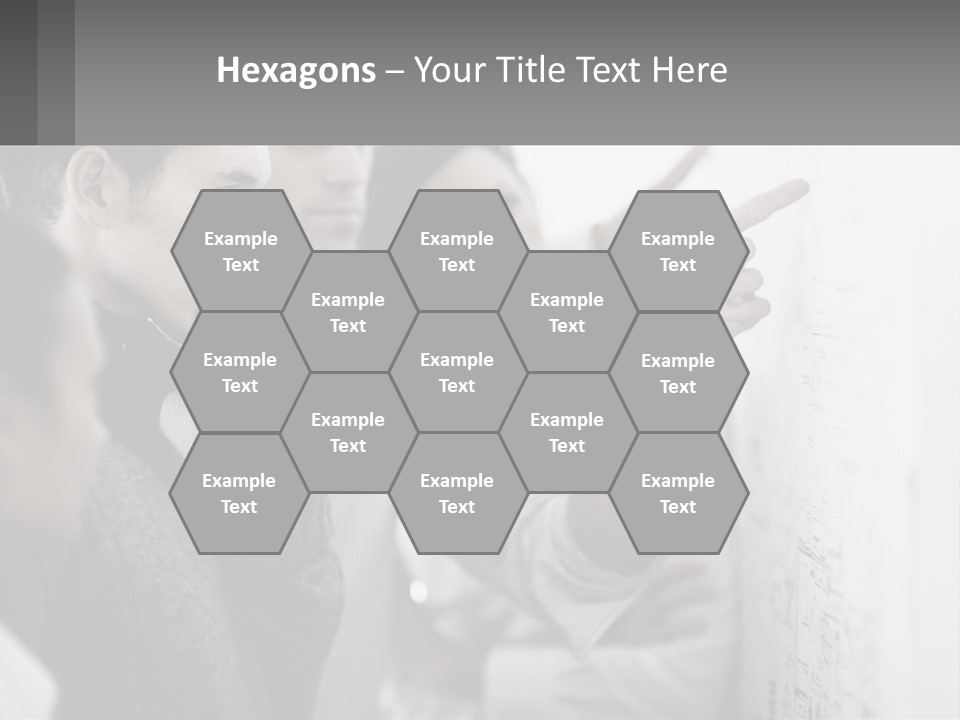 A Group Of People Looking At A Whiteboard PowerPoint Template