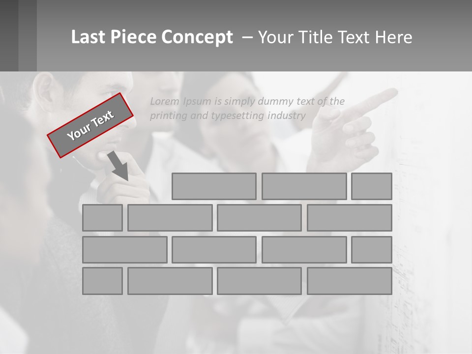A Group Of People Looking At A Whiteboard PowerPoint Template