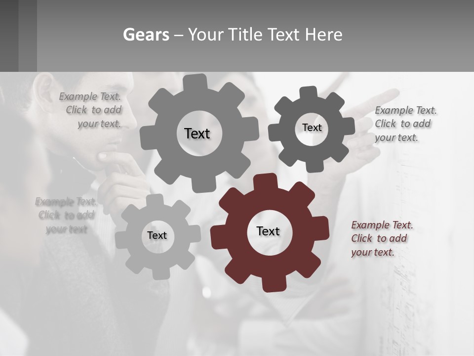 A Group Of People Looking At A Whiteboard PowerPoint Template