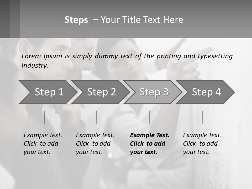 A Group Of People Looking At A Whiteboard PowerPoint Template