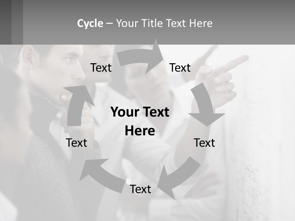 A Group Of People Looking At A Whiteboard PowerPoint Template