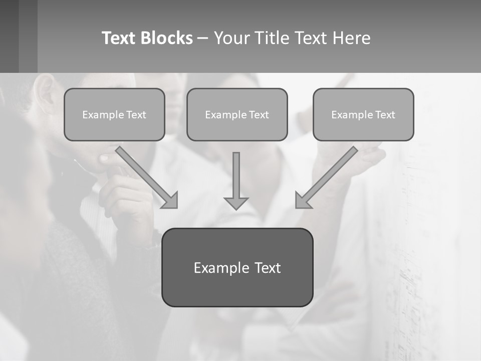A Group Of People Looking At A Whiteboard PowerPoint Template