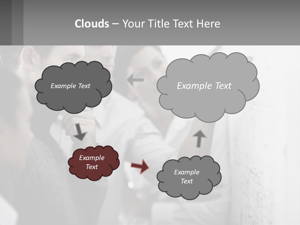 A Group Of People Looking At A Whiteboard PowerPoint Template