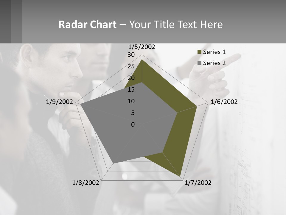 A Group Of People Looking At A Whiteboard PowerPoint Template