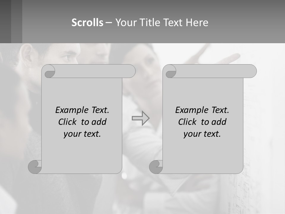 A Group Of People Looking At A Whiteboard PowerPoint Template