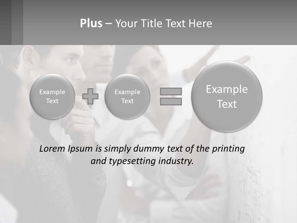A Group Of People Looking At A Whiteboard PowerPoint Template