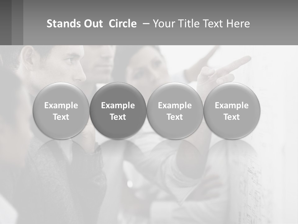 A Group Of People Looking At A Whiteboard PowerPoint Template