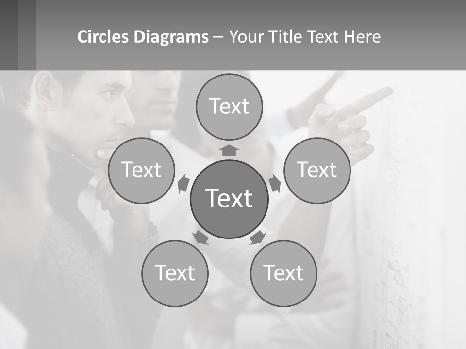A Group Of People Looking At A Whiteboard PowerPoint Template