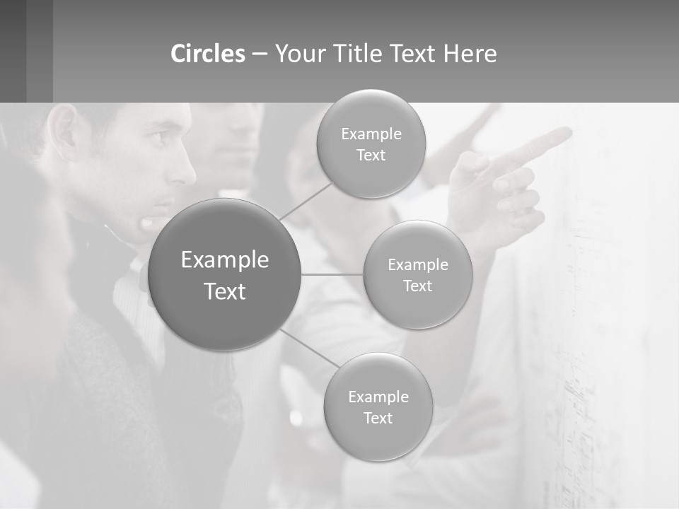 A Group Of People Looking At A Whiteboard PowerPoint Template