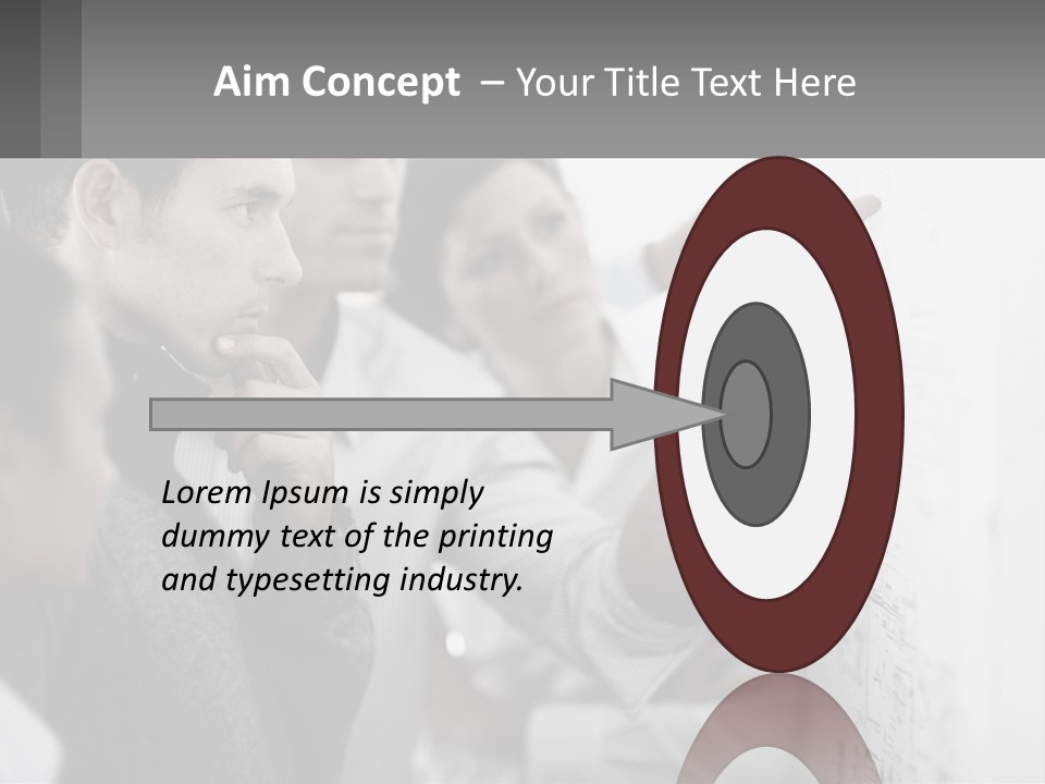 A Group Of People Looking At A Whiteboard PowerPoint Template