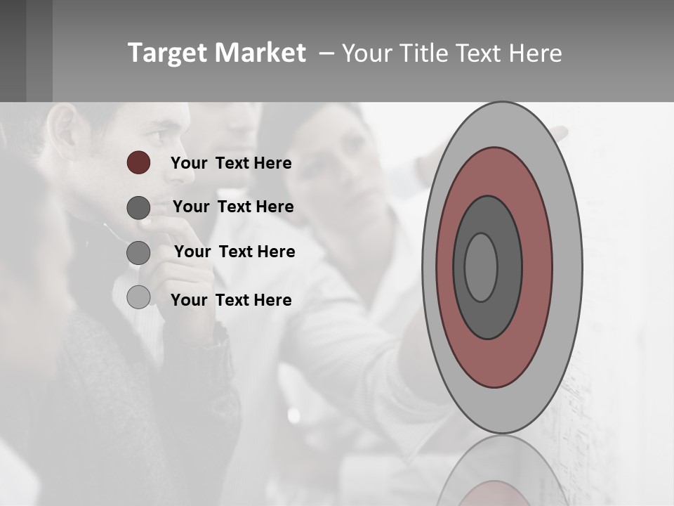 A Group Of People Looking At A Whiteboard PowerPoint Template