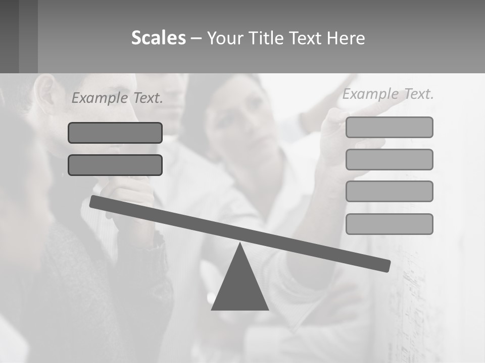 A Group Of People Looking At A Whiteboard PowerPoint Template