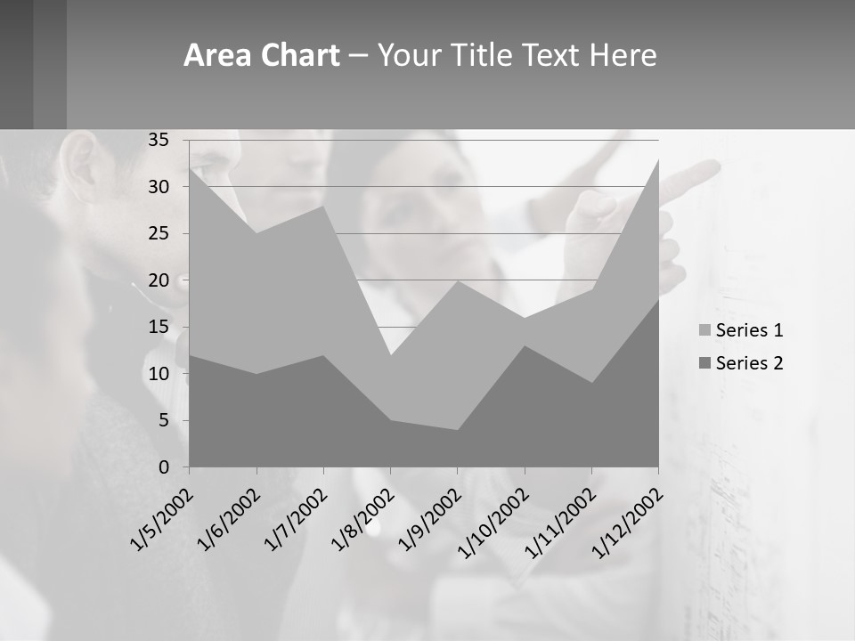 A Group Of People Looking At A Whiteboard PowerPoint Template