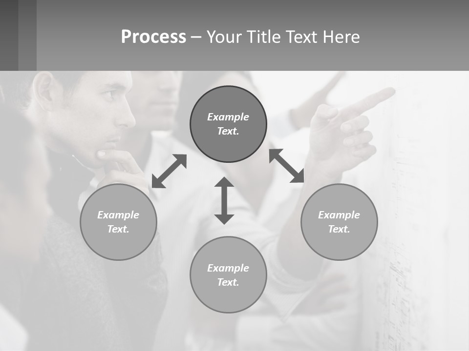 A Group Of People Looking At A Whiteboard PowerPoint Template