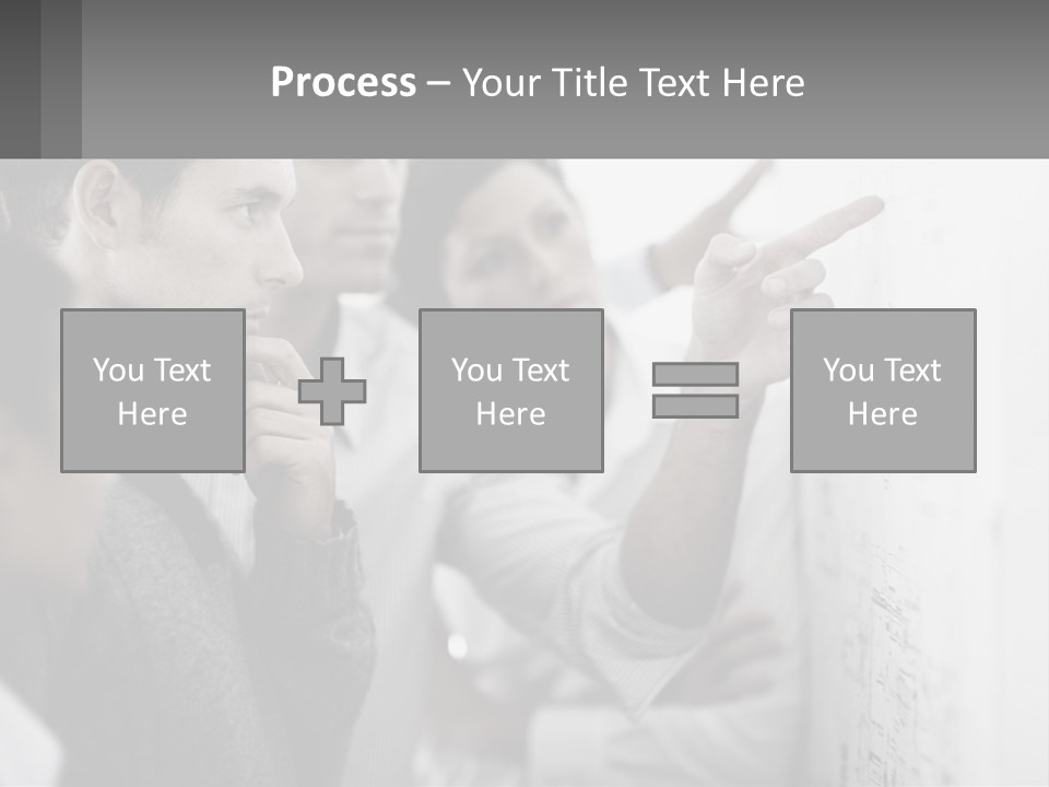 A Group Of People Looking At A Whiteboard PowerPoint Template
