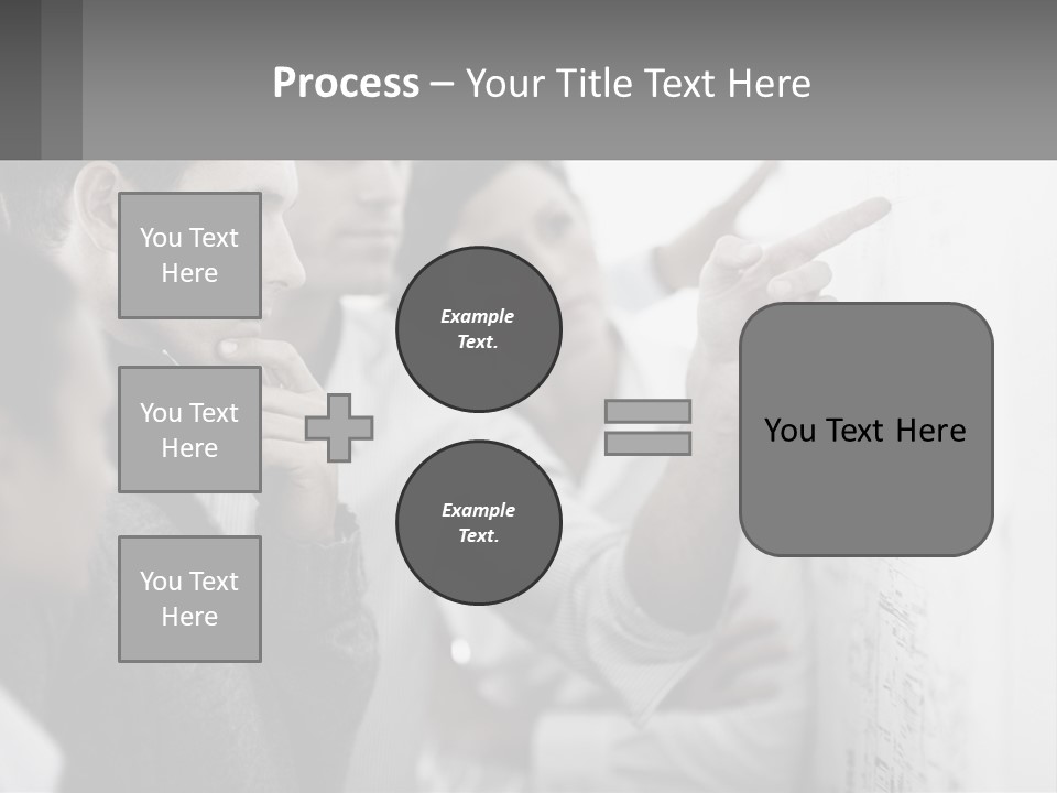 A Group Of People Looking At A Whiteboard PowerPoint Template