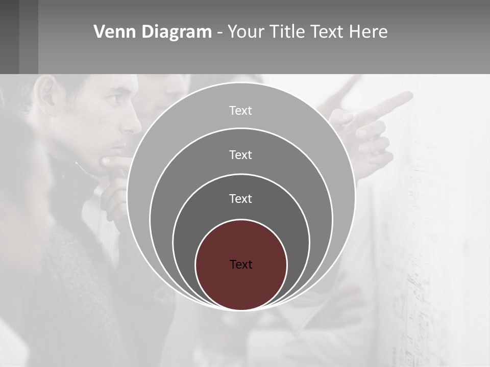 A Group Of People Looking At A Whiteboard PowerPoint Template