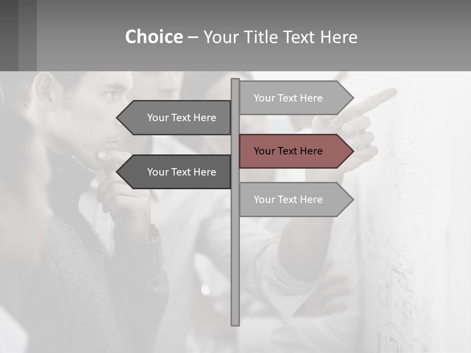 A Group Of People Looking At A Whiteboard PowerPoint Template