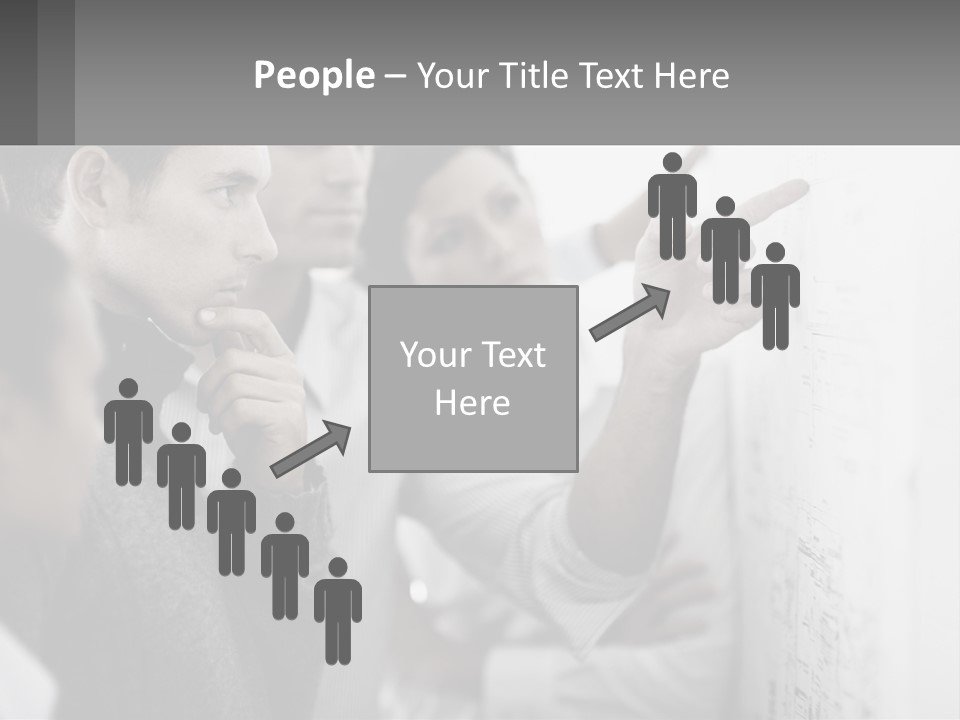A Group Of People Looking At A Whiteboard PowerPoint Template