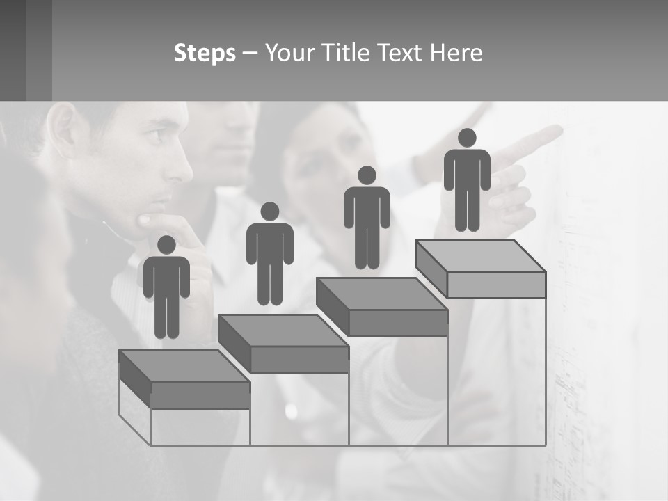 A Group Of People Looking At A Whiteboard PowerPoint Template