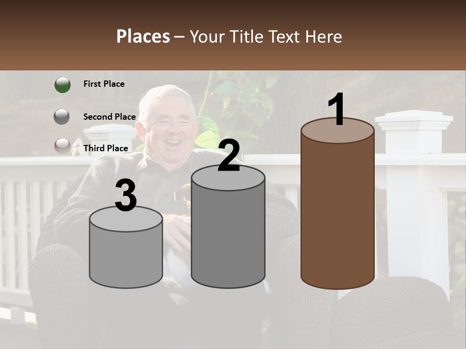 A Man Sitting On A Chair Holding A Dog PowerPoint Template