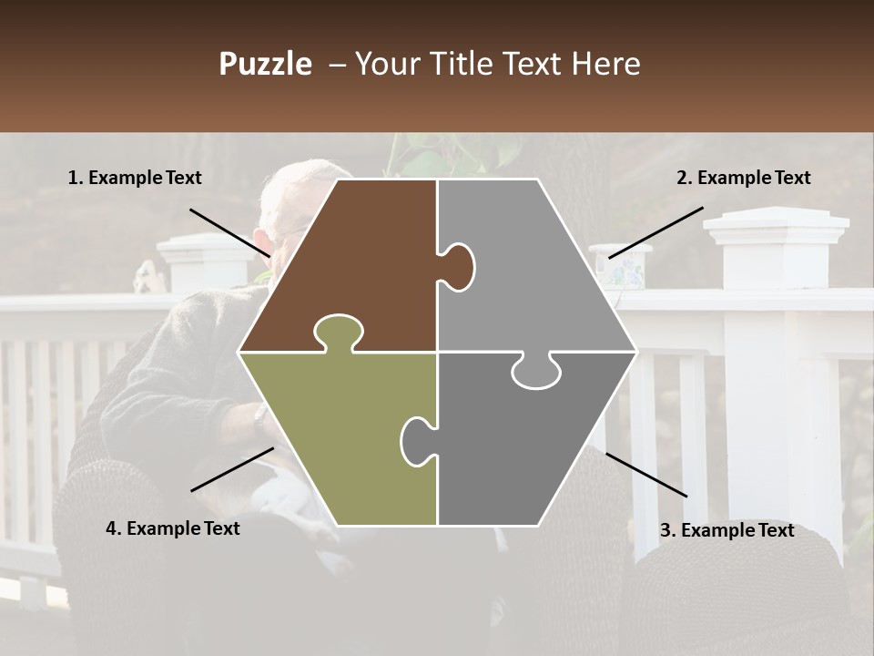 A Man Sitting On A Chair Holding A Dog PowerPoint Template