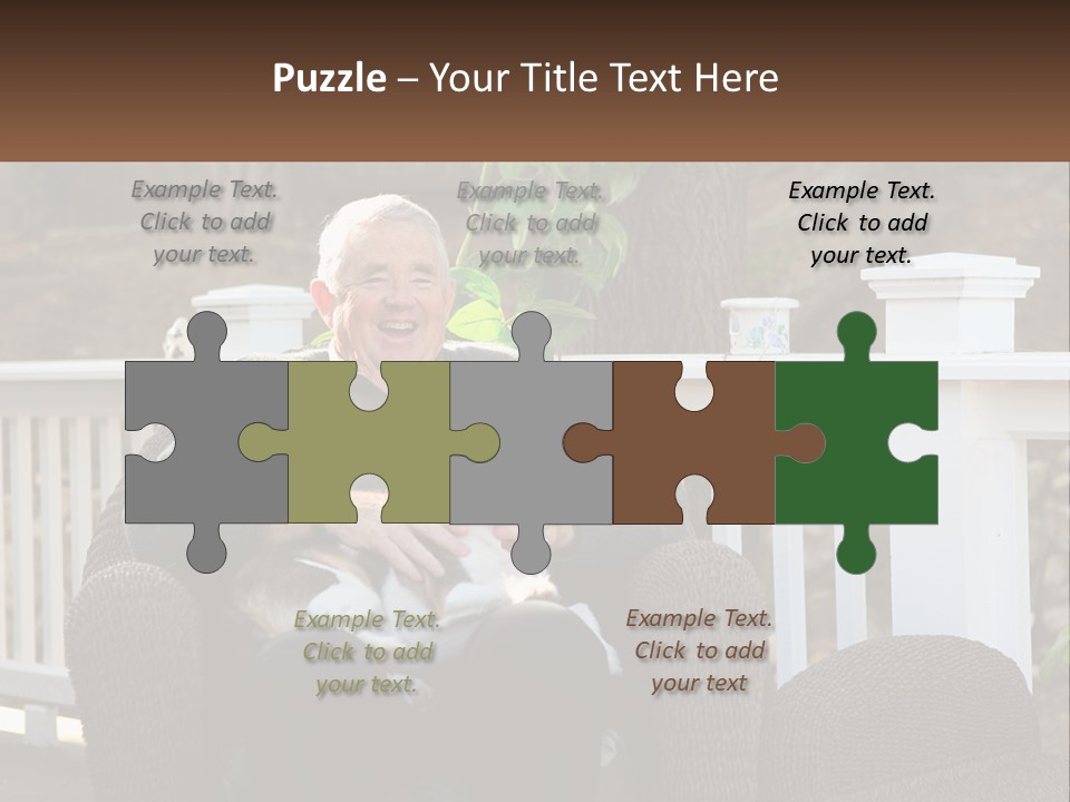 A Man Sitting On A Chair Holding A Dog PowerPoint Template